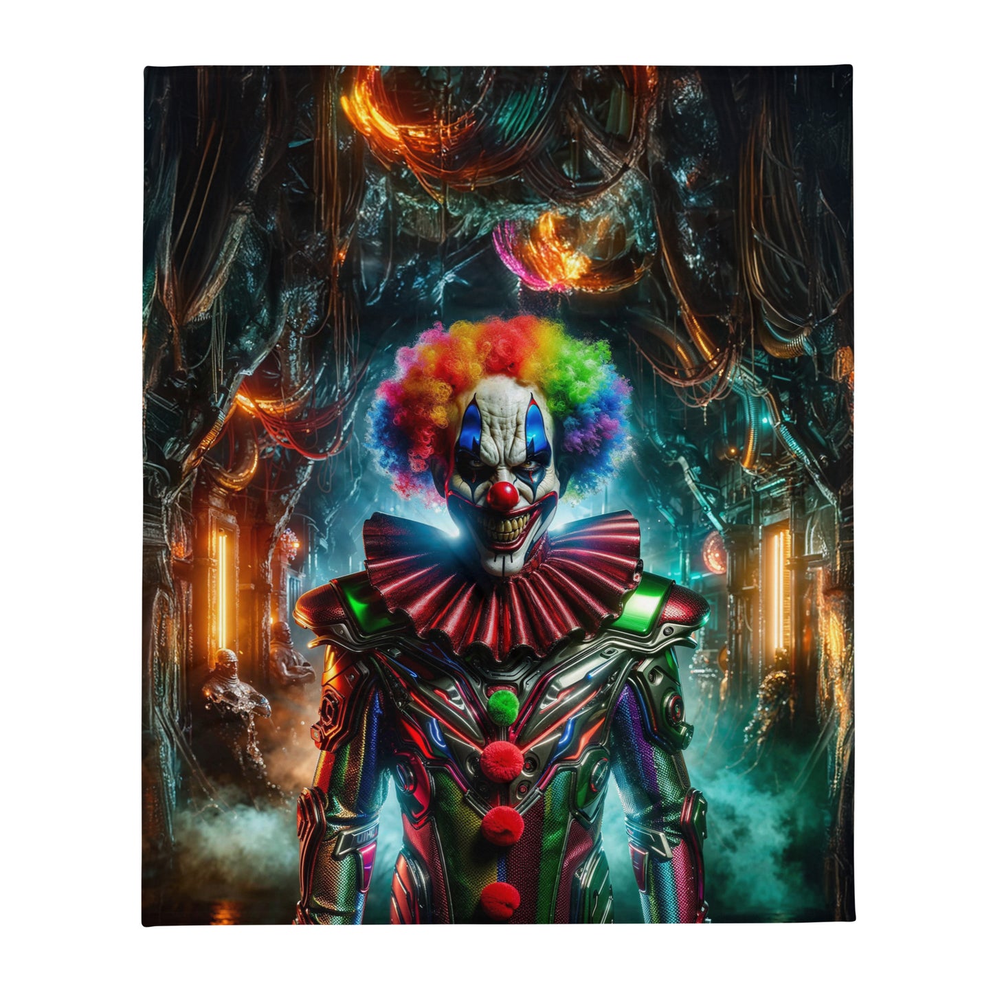 Evil Clown Throw Blanket!!