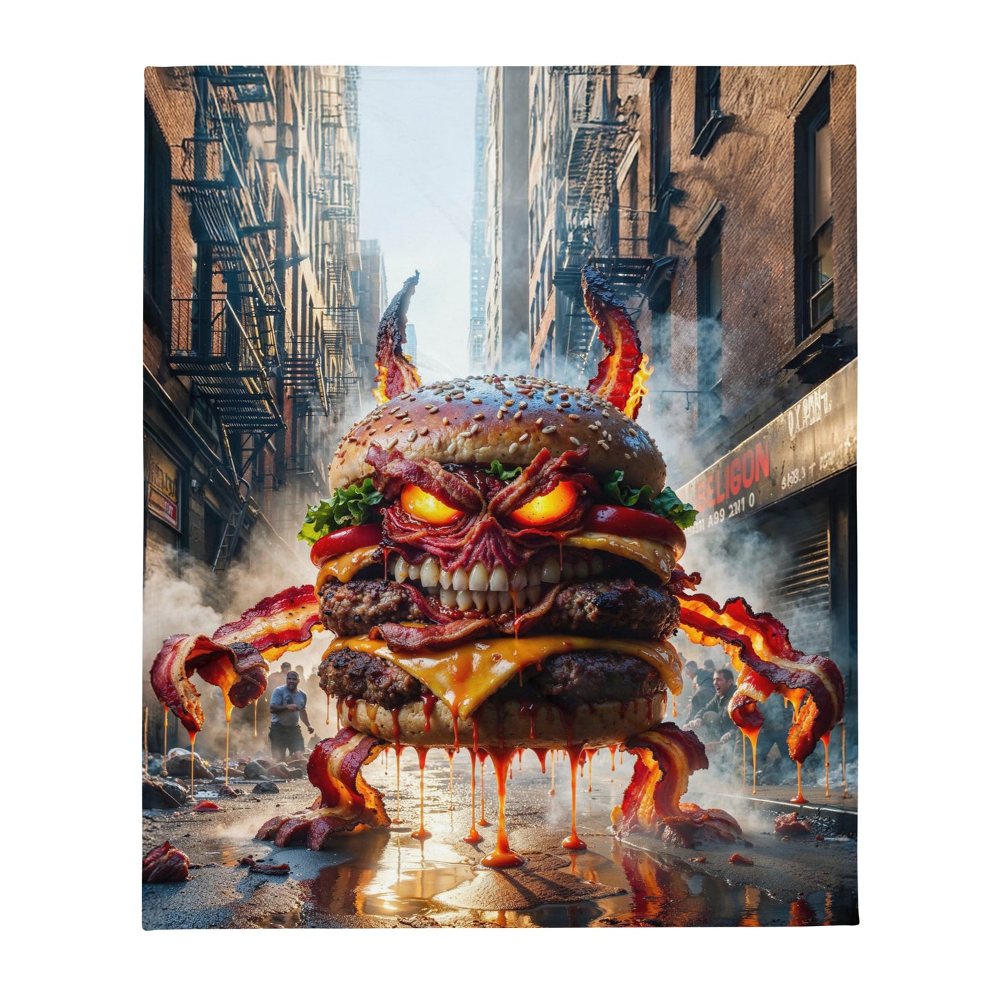 Angry Burger Throw Blanket!!