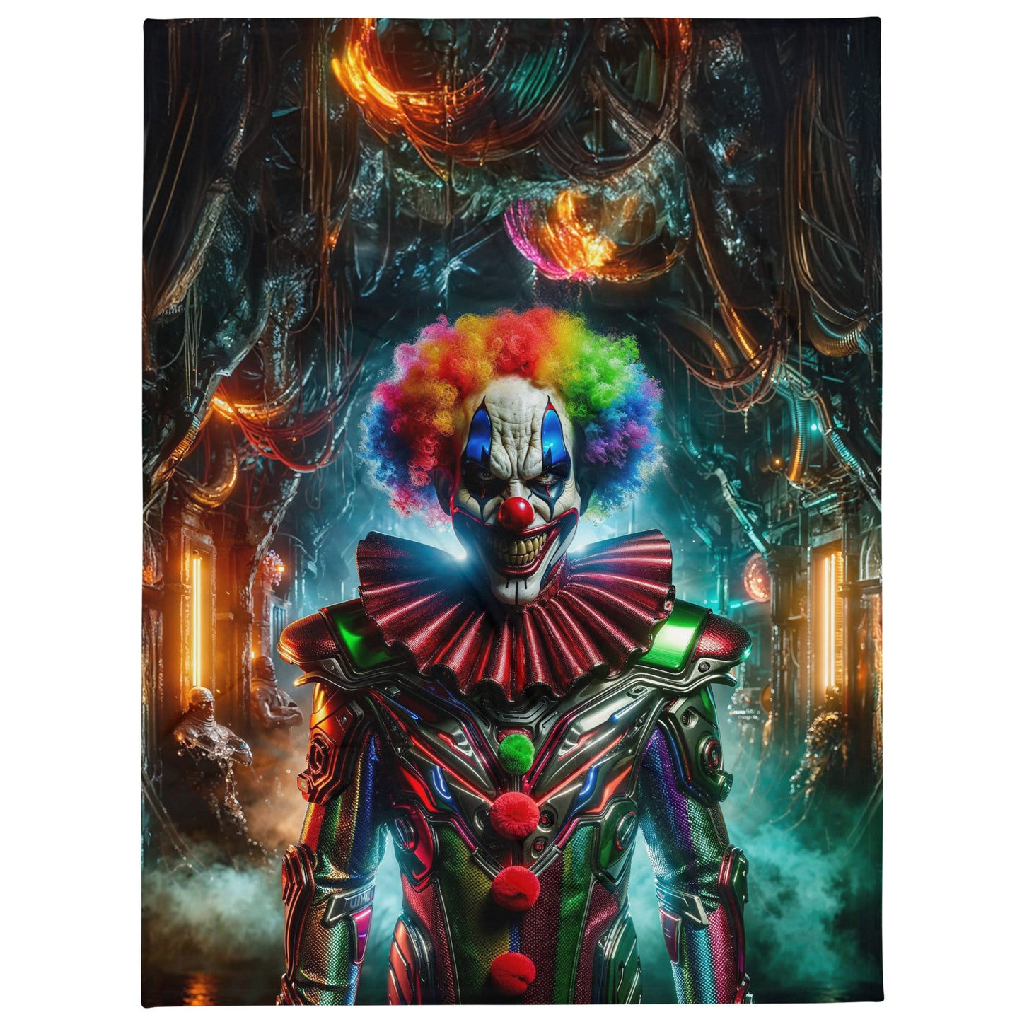 Evil Clown Throw Blanket!!