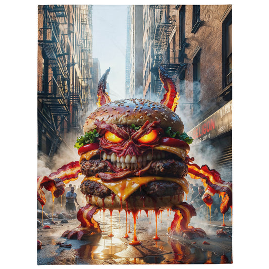 Angry Burger Throw Blanket!!